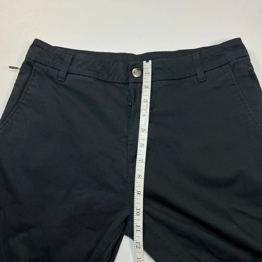 Birddogs Khaki Pants Mens 32x34 Black Built-in Liner Stretch Chino Trousers Golf